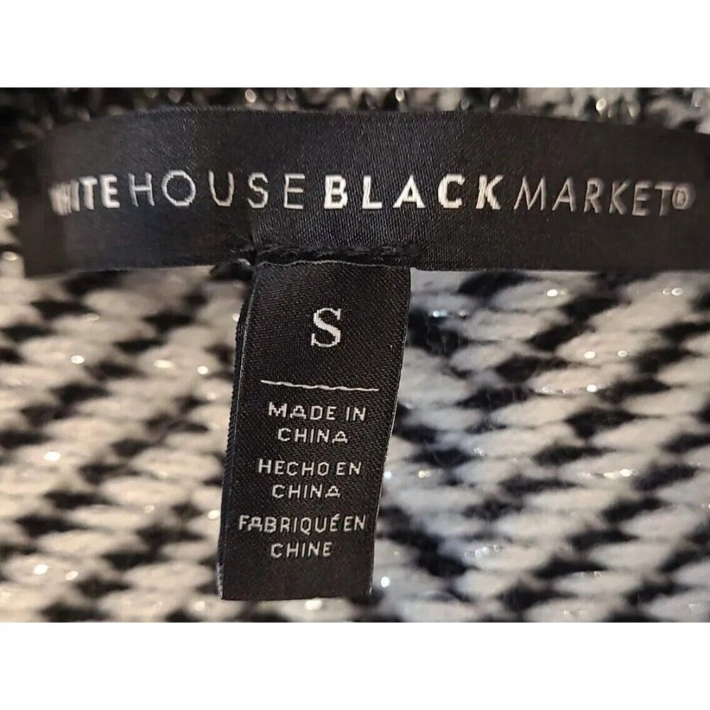White House Black Market Sweater Coat Chevron Print Mid-Length Cardigan Women S - Picture 12 of 13